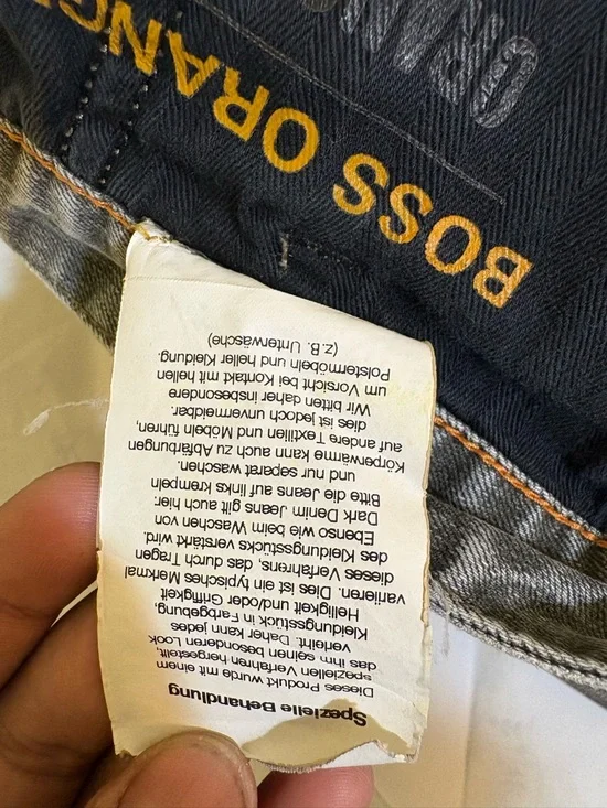 Hugo Boss BOSS Gray Denim Jeans Men’s 36x36 Slim Straight Washed Designer Pants - Picture 13 of 13